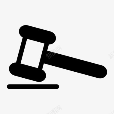 木槌法庭案件法庭锤子图标图标