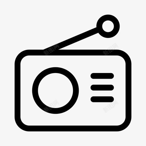 收音机音乐媒体硬件ios优化图标svg_新图网 https://ixintu.com 媒体硬件ios优化 收音机 音乐