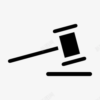 木槌法官律师图标图标