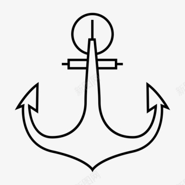 锚钩海军图标图标