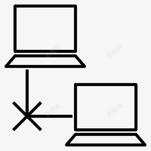 网络共享计算机网络网络错误图标svg_新图网 https://ixintu.com 社交 网络共享 网络错误 计算机网络