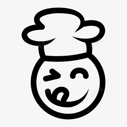 厨师美味表情图标svg_新图网 https://ixintu.com 厨师 厨房 美味 表情 餐厅
