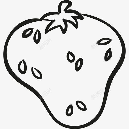 有机草莓自然园艺图标svg_新图网 https://ixintu.com 园艺 有机草莓 自然