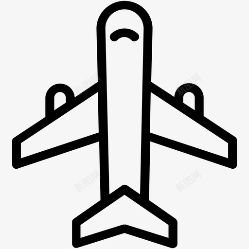 飞机空中客车客机图标svg_新图网 https://ixintu.com 客机 客机线图标 空中客车 飞机