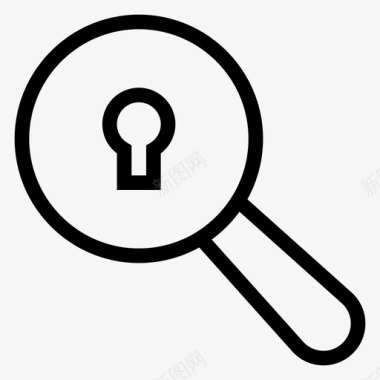 搜索键锁放大镜图标图标