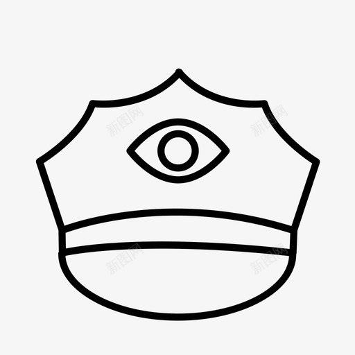警车警卫帽子图标svg_新图网 https://ixintu.com 保安 制服 帽子 监控 警卫 警车