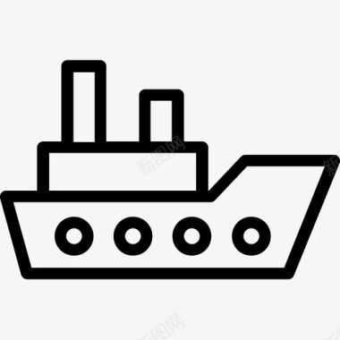 大船货船集装箱船图标图标