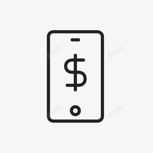 手机银行app美元图标svg_新图网 https://ixintu.com app 手机银行 美元