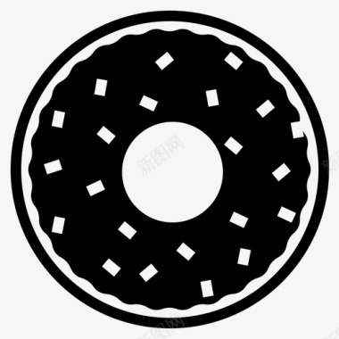 甜甜圈面包店食物图标图标