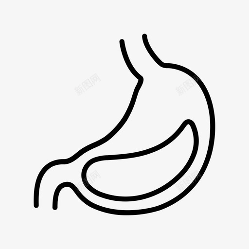 胃消化系统器官图标svg_新图网 https://ixintu.com 器官 消化系统 胃