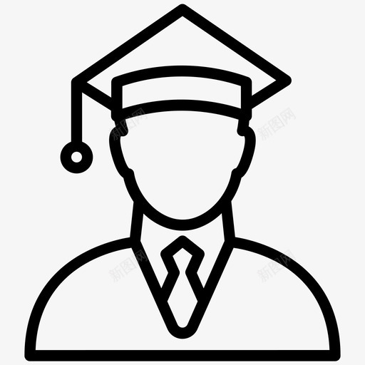 毕业生学生图标svg_新图网 https://ixintu.com 学生 毕业生