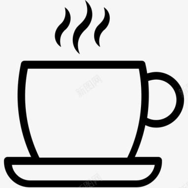 茶蒸汽咖啡杯热饮图标图标