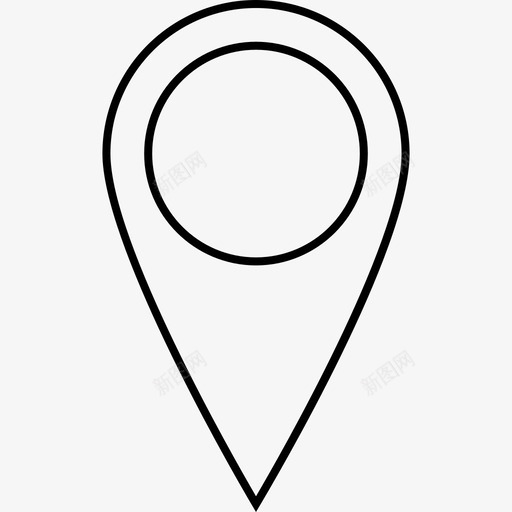 地图标识地址目的地svg_新图网 https://ixintu.com 位置 地图标识 地址 目的地 细线