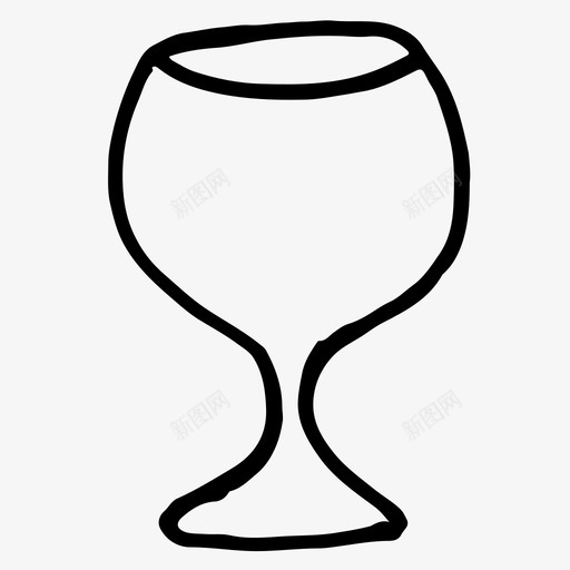 酒杯酒精素描图标svg_新图网 https://ixintu.com 素描 素描图标 酒杯 酒精