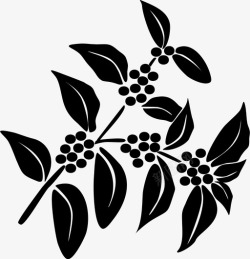 植物产品咖啡树咖啡豆植物产品图标高清图片