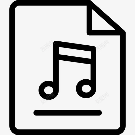 音乐文件音符quaver图标svg_新图网 https://ixintu.com quaver 歌曲 网页设计平滑线条图标 音乐文件 音符