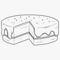 三层蛋糕蛋糕生日蛋糕甜点图标高清图片