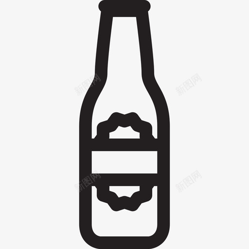 给啤酒瓶食物酒吧烈酒贴上标签图标svg_新图网 https://ixintu.com 给啤酒瓶 酒吧烈酒贴上标签 食物
