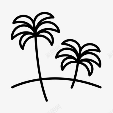 热带岛屿假日酒店图标图标