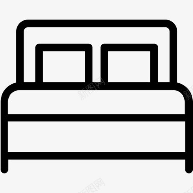 大号床卧室双人床图标图标