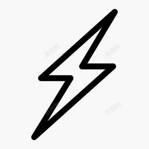 闪电能量闪光图标svg_新图网 https://ixintu.com 能量 闪光 闪电 雷击
