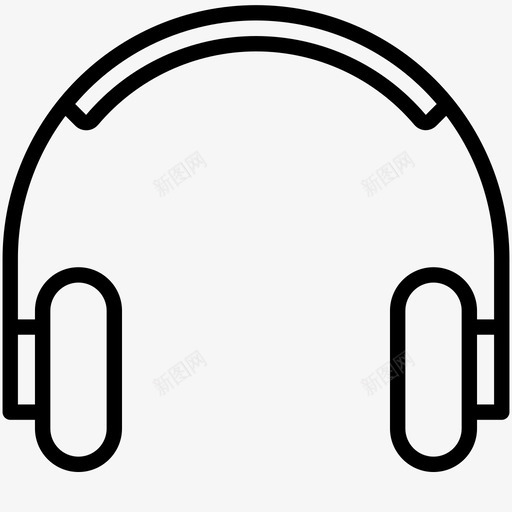 耳机听音乐图标svg_新图网 https://ixintu.com 听 声音 耳机 音乐