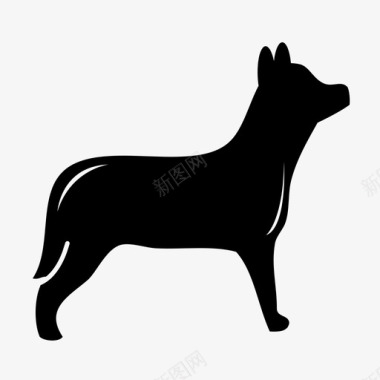 狗动物黑色图标图标