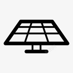 集热器太阳能板集热器生态图标高清图片