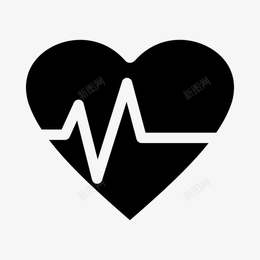 心跳健康健康监测图标svg_新图网 https://ixintu.com 健康 健康监测 心跳 脉搏