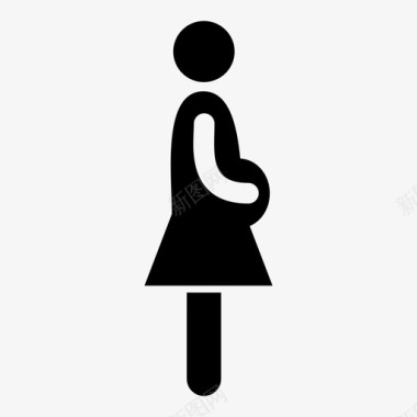 孕妇出生怀孕图标图标