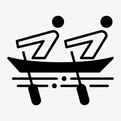 独木舟划船划桨图标svg_新图网 https://ixintu.com 划桨 划船 水 独木舟 运动