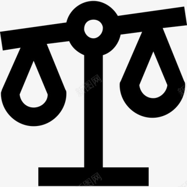 平衡秤公正法律图标图标