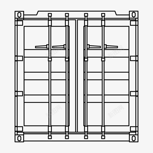 集装箱货物门图标svg_新图网 https://ixintu.com 搬运 物流 装运 货物 门 集装箱