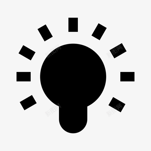 灯泡能源环境图标svg_新图网 https://ixintu.com 灯泡 环境 生态网络电网 电力 能源