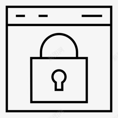 浏览器锁保护网络图标图标