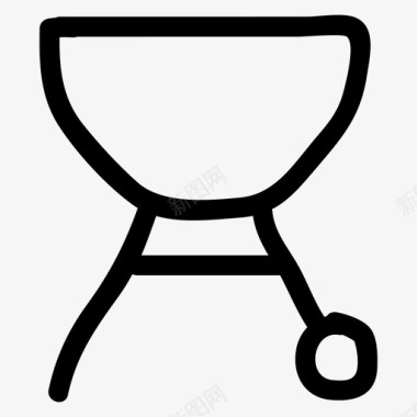 烧烤食物烤架图标图标