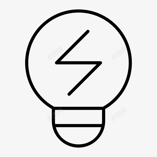 灯泡概念创意图标svg_新图网 https://ixintu.com 创意 学校和教育线v1 概念 灯 灯泡 理念 电