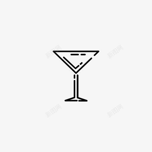 马提尼酒吧鸡尾酒图标svg_新图网 https://ixintu.com 酒吧 食品和饮料现代线条艺术 饮料 马提尼 鸡尾酒