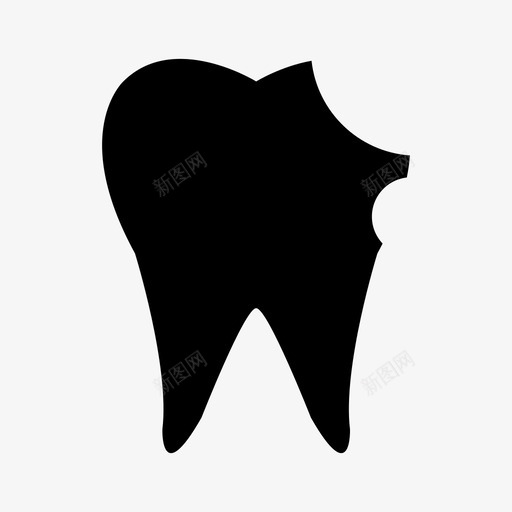 断牙龋齿蛀牙图标svg_新图网 https://ixintu.com 人类 断牙 牙科 蛀牙 裂纹 龋齿