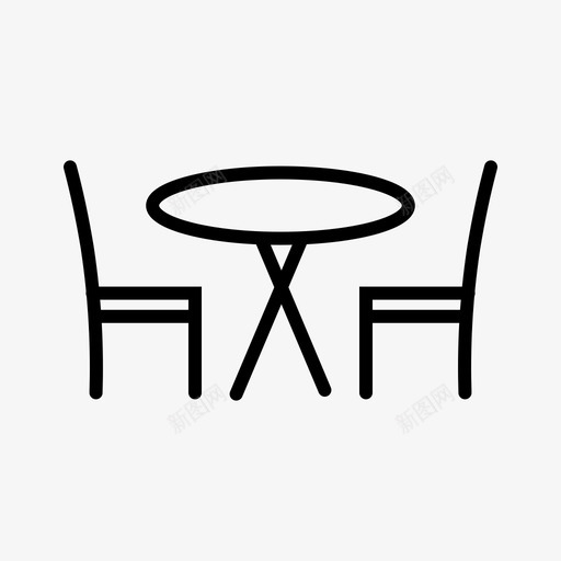 桌椅家具餐厅图标svg_新图网 https://ixintu.com 家具 家具套装2 桌椅 餐厅