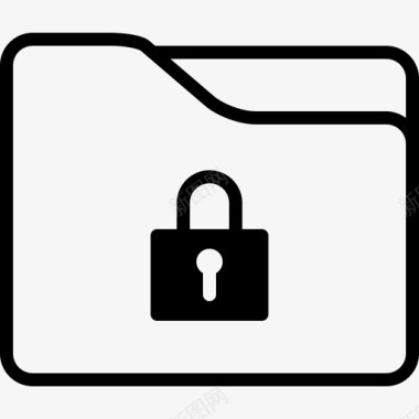 文件夹锁定暗主题挂锁安全图标图标
