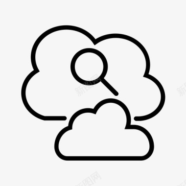 云搜索云数据库云网络图标图标