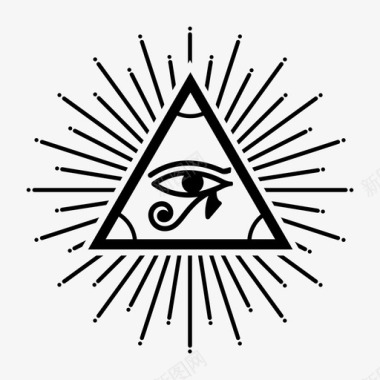荷鲁斯金字塔埃及荷鲁斯之眼图标图标