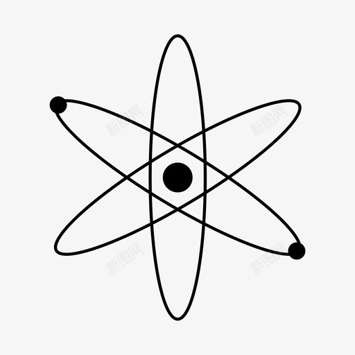 原子分子粒子图标svg_新图网 https://ixintu.com 分子 原子 科学 粒子 结构
