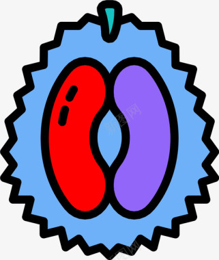 榴莲吃水果图标图标