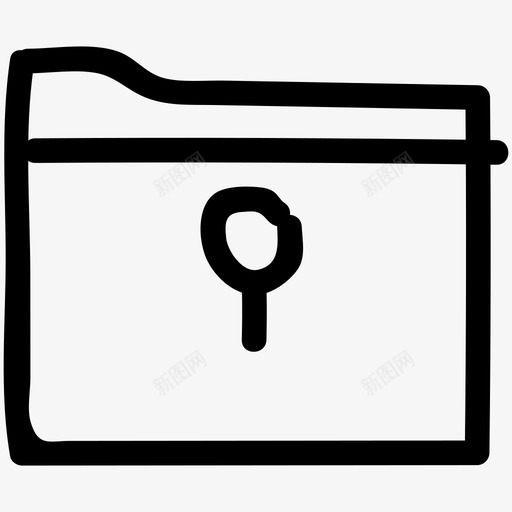 文件夹键孔文件夹锁孔文件夹锁图标svg_新图网 https://ixintu.com 保护 安全 安全手绘图标第一卷 文件夹锁 文件夹锁孔 文件夹键孔