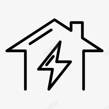 家庭能源生态住宅图标图标