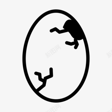 坏鸡蛋碎鸡蛋变质食物图标图标