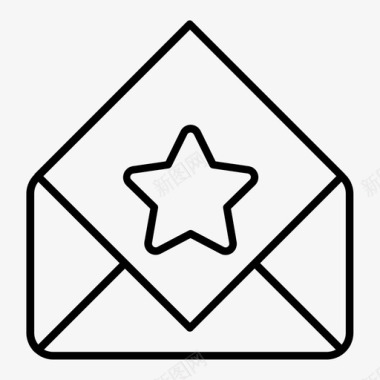 星号电子邮件首选电子邮件图标图标