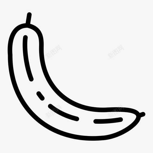 香蕉食物新鲜图标svg_新图网 https://ixintu.com 健康 新鲜 水果 烹饪厨房 食物 香蕉
